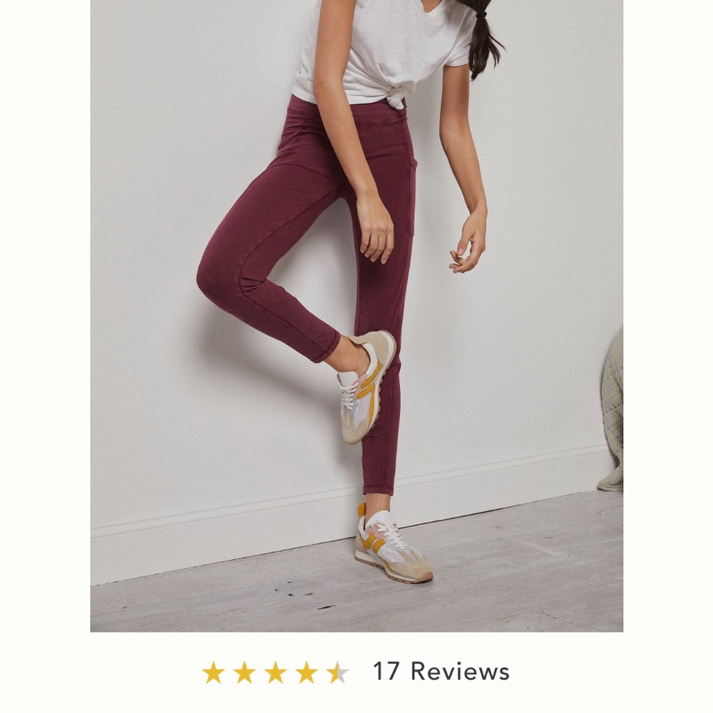 Anthropologie Moira seamed Leggings in plum sangria